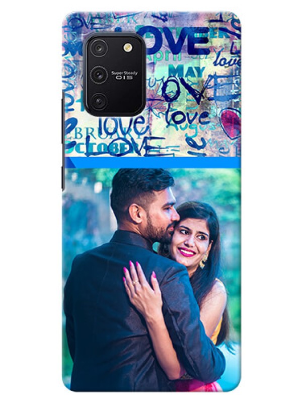 Custom Galaxy S10 Lite Mobile Covers Online: Colorful Love Design