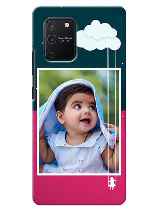 Custom Galaxy S10 Lite custom phone covers: Cute Girl with Cloud Design