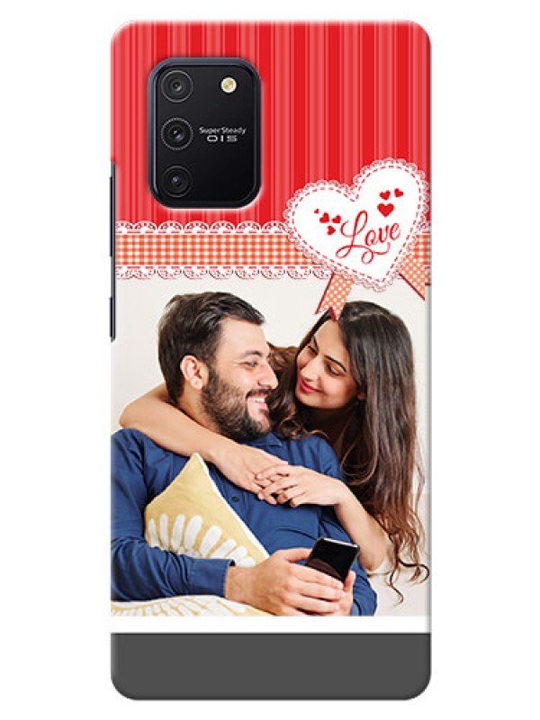 Custom Galaxy S10 Lite phone cases online: Red Love Pattern Design