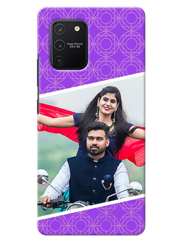 Custom Galaxy S10 Lite mobile back covers online: violet Pattern Design