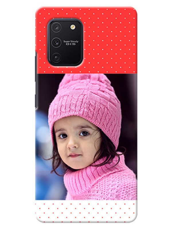 Custom Galaxy S10 Lite personalised phone covers: Red Pattern Design