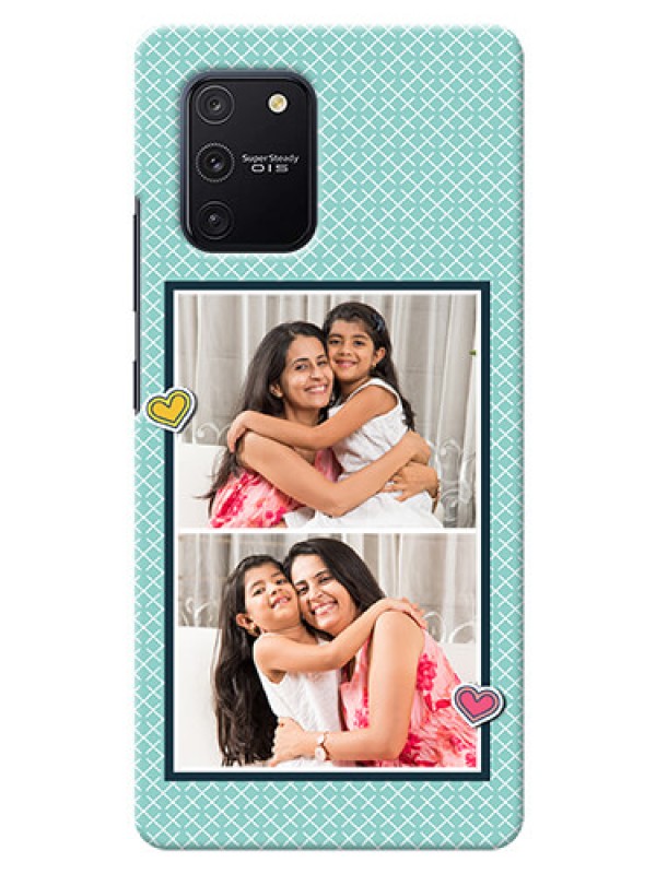 Custom Galaxy S10 Lite Custom Phone Cases: 2 Image Holder with Pattern Design