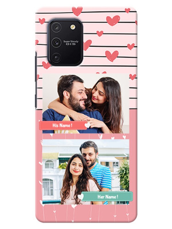 Custom Galaxy S10 Lite custom mobile covers: Photo with Heart Design