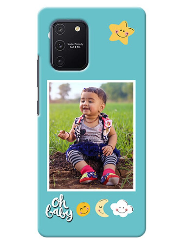 Custom Galaxy S10 Lite Personalised Phone Cases: Smiley Kids Stars Design