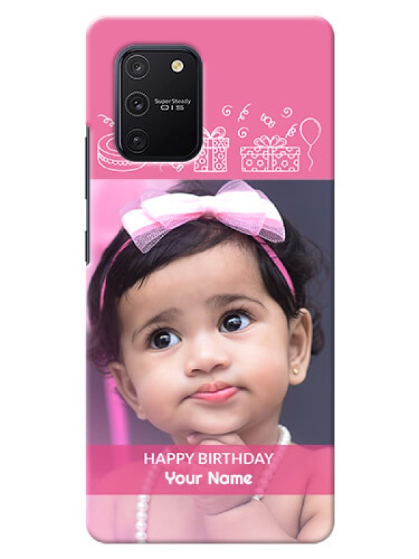 Custom Galaxy S10 Lite Custom Mobile Cover with Birthday Line Art Design