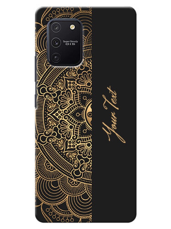 Custom Galaxy S10 Lite Back Covers: Mandala art with custom text Design