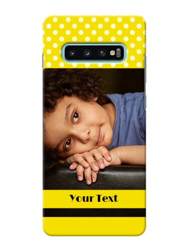 Custom Samsung Galaxy S10 Plus Custom Mobile Covers: Bright Yellow Case Design