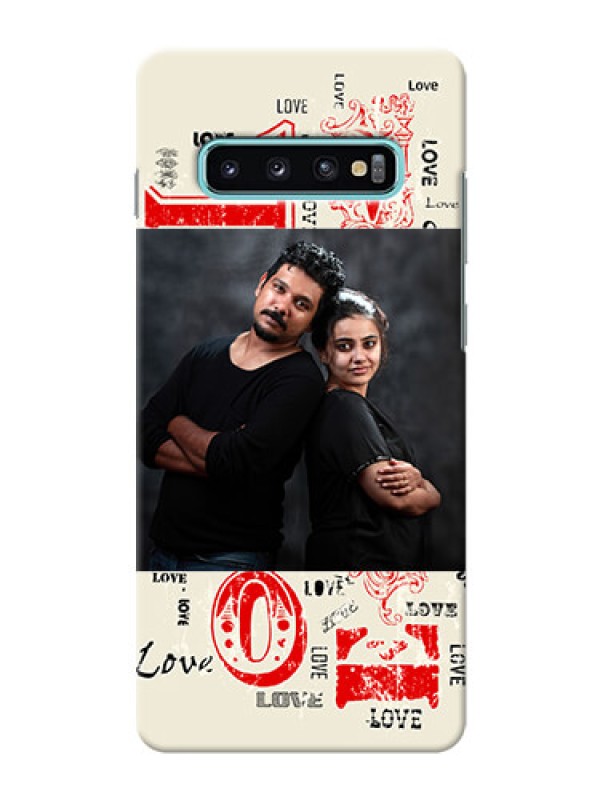Custom Samsung Galaxy S10 Plus mobile cases online: Trendy Love Design Case