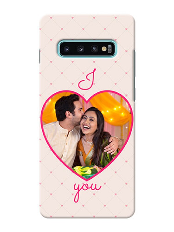 Custom Samsung Galaxy S10 Plus Personalized Mobile Covers: Heart Shape Design