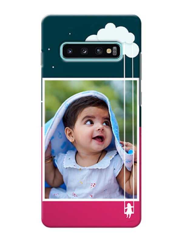 Custom Samsung Galaxy S10 Plus custom phone covers: Cute Girl with Cloud Design