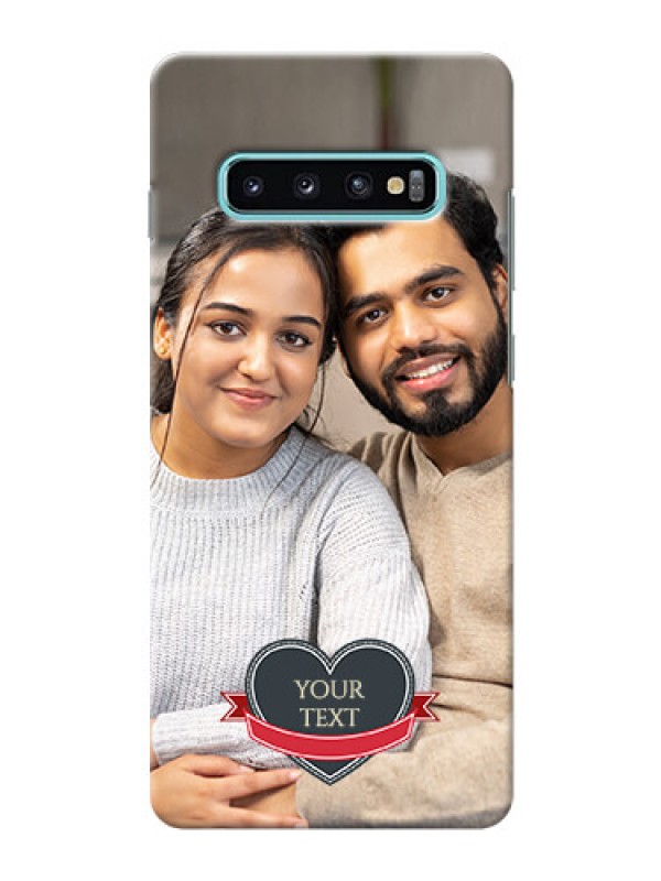 Custom Samsung Galaxy S10 Plus mobile back covers online: Just Married Couple Design