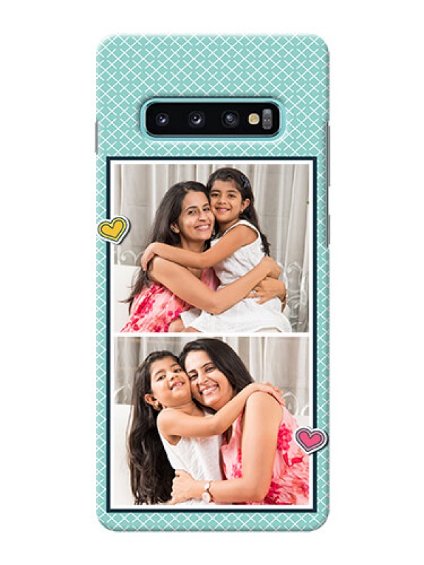 Custom Samsung Galaxy S10 Plus Custom Phone Cases: 2 Image Holder with Pattern Design