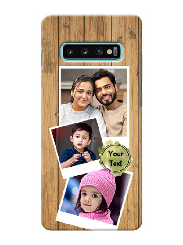 Custom Samsung Galaxy S10 Plus Custom Mobile Phone Covers: Wooden Texture Design