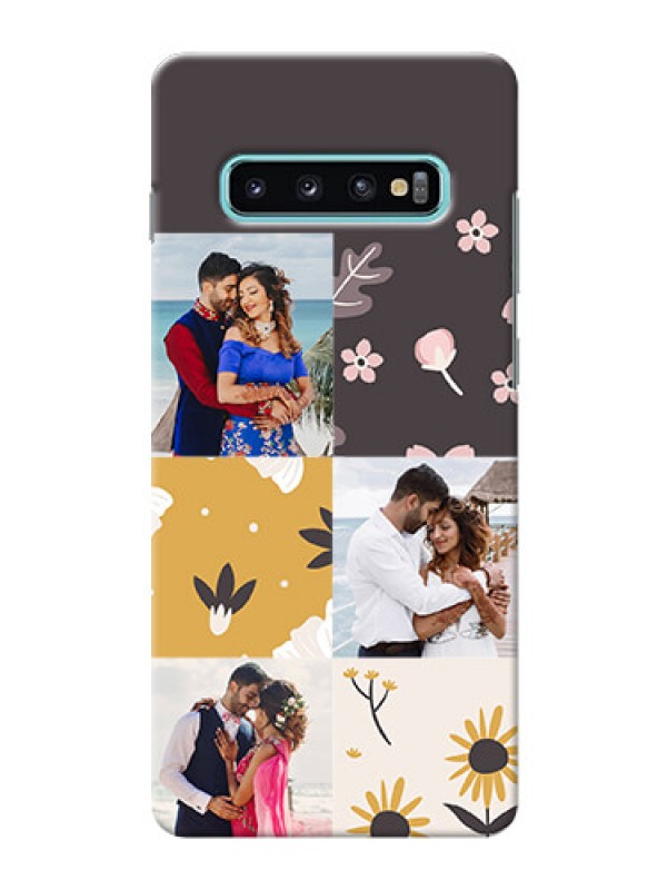 Custom Samsung Galaxy S10 Plus phone cases online: 3 Images with Floral Design