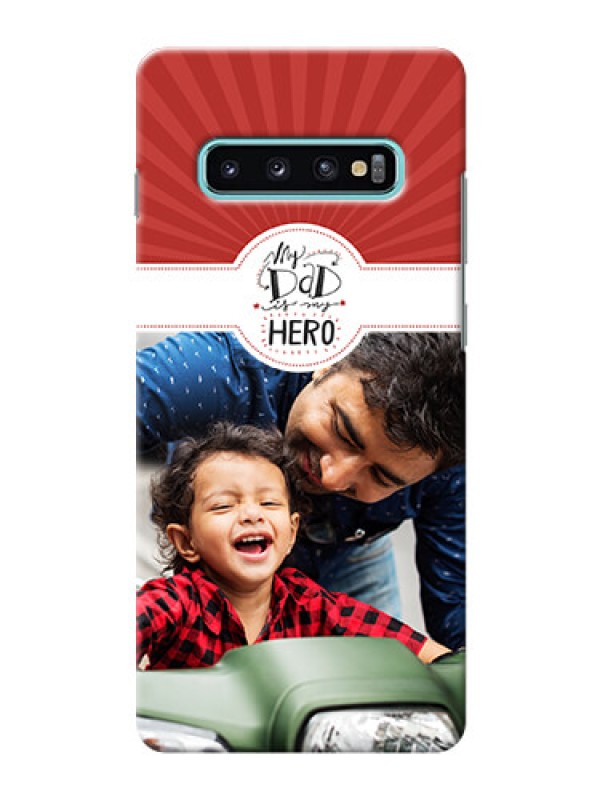 Custom Samsung Galaxy S10 Plus custom mobile phone cases: My Dad Hero Design