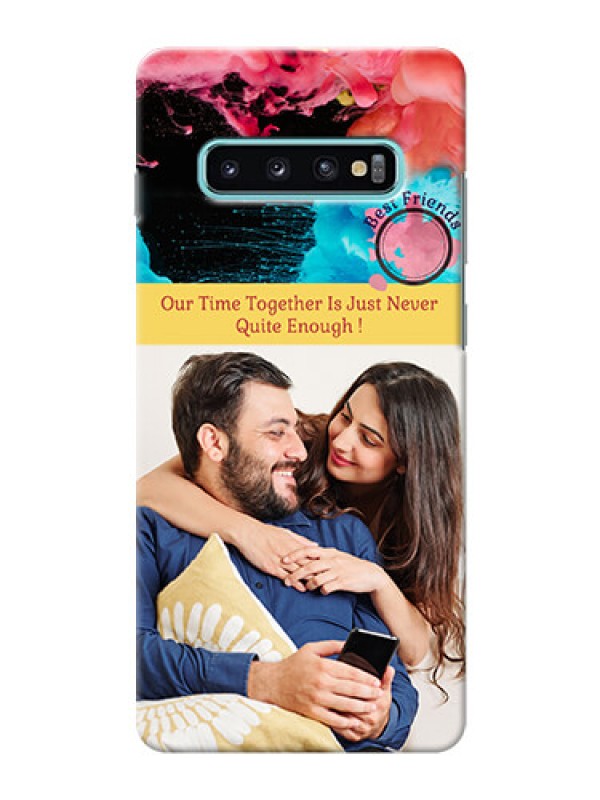 Custom Samsung Galaxy S10 Plus Mobile Cases: Quote with Acrylic Painting Design