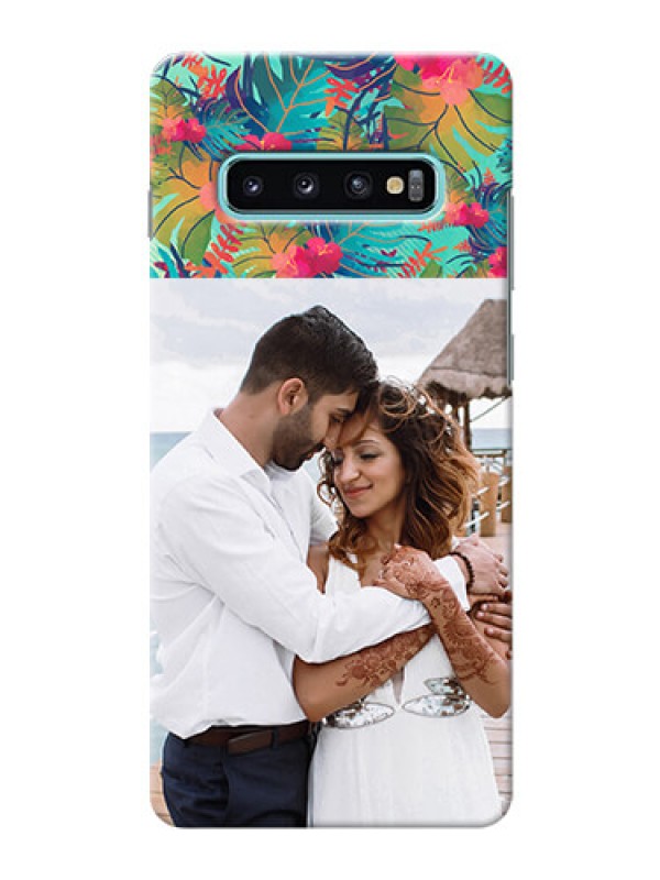 Custom Samsung Galaxy S10 Plus Personalized Phone Cases: Watercolor Floral Design