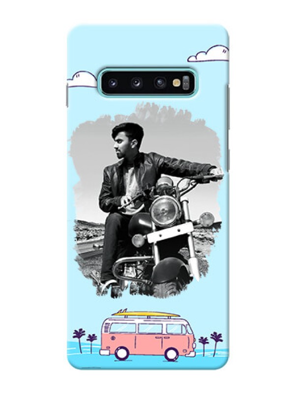 Custom Samsung Galaxy S10 Plus Mobile Covers Online: Travel & Adventure Design
