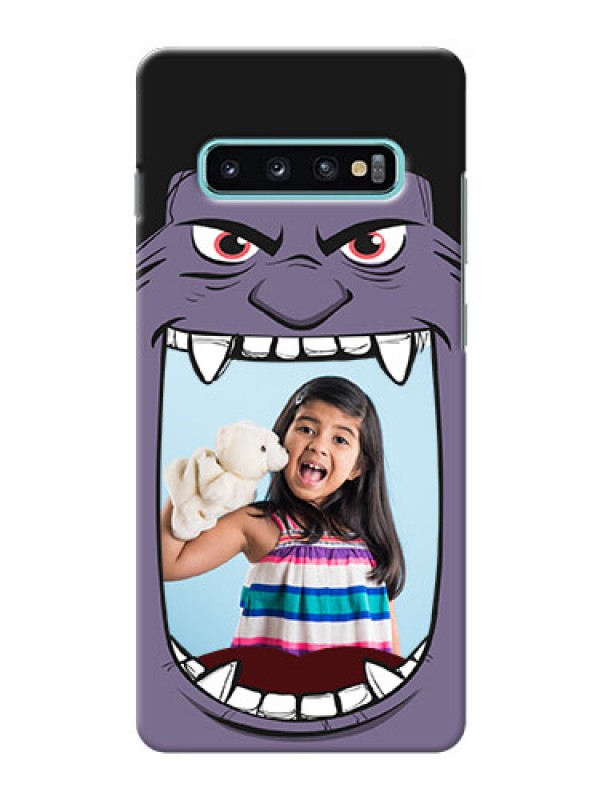 Custom Samsung Galaxy S10 Plus Personalised Phone Covers: Angry Monster Design