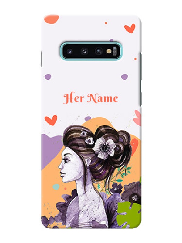 Custom Galaxy S10 Plus Custom Mobile Case with Woman And Nature Design