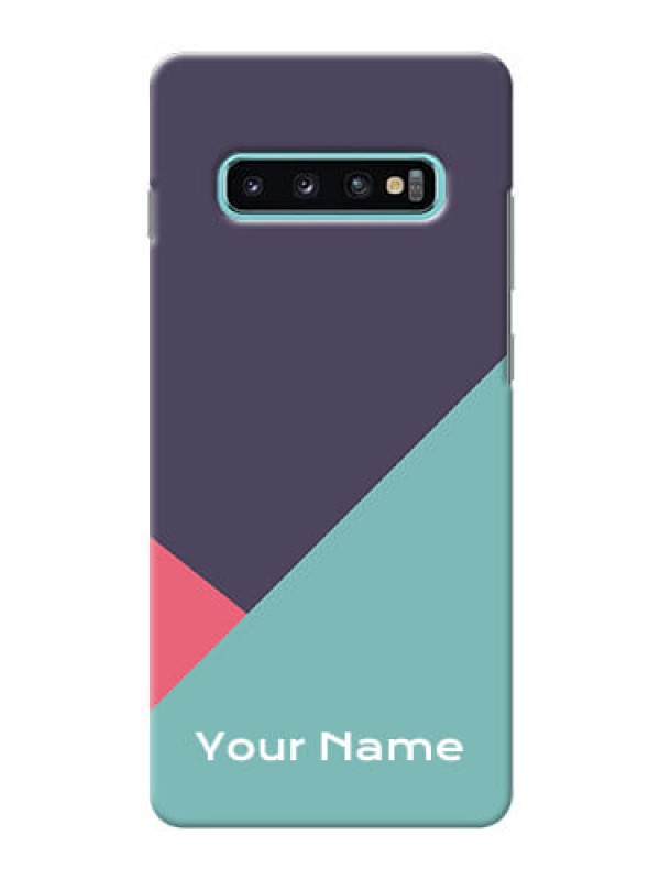 Custom Galaxy S10 Plus Custom Phone Cases: Tri  Color abstract Design