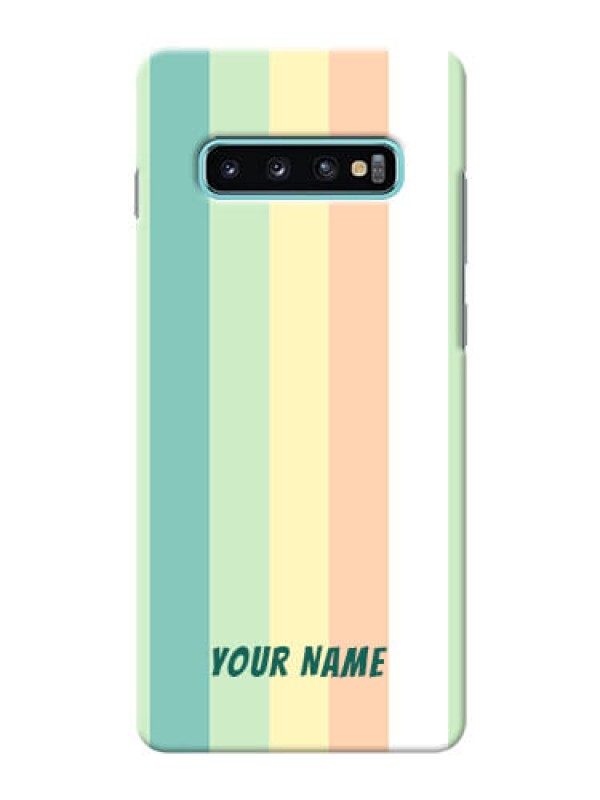 Custom Galaxy S10 Plus Back Covers: Multi-colour Stripes Design