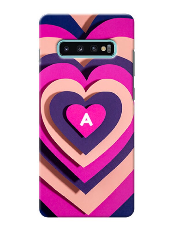 Custom Galaxy S10 Plus Custom Mobile Case with Cute Heart Pattern Design