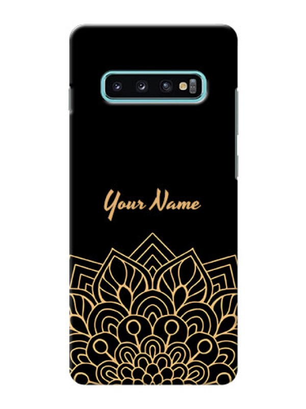 Custom Galaxy S10 Plus Back Covers: Golden mandala Design