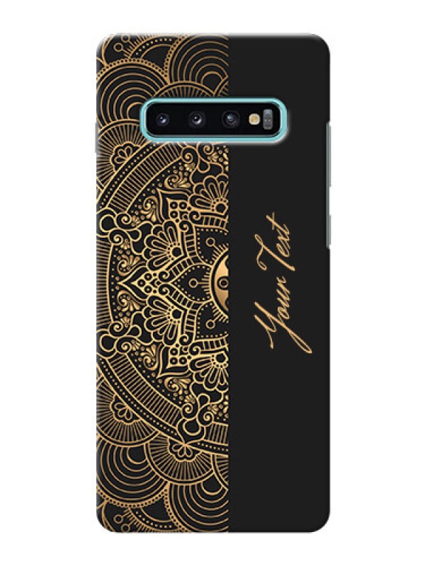 Custom Galaxy S10 Plus Back Covers: Mandala art with custom text Design