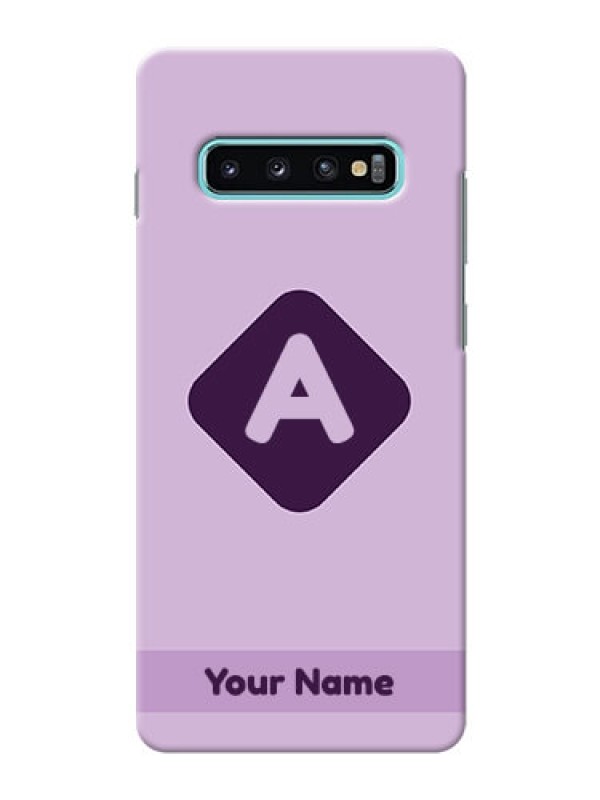 Custom Galaxy S10 Plus Custom Mobile Case with Custom Letter in curved badge  Design