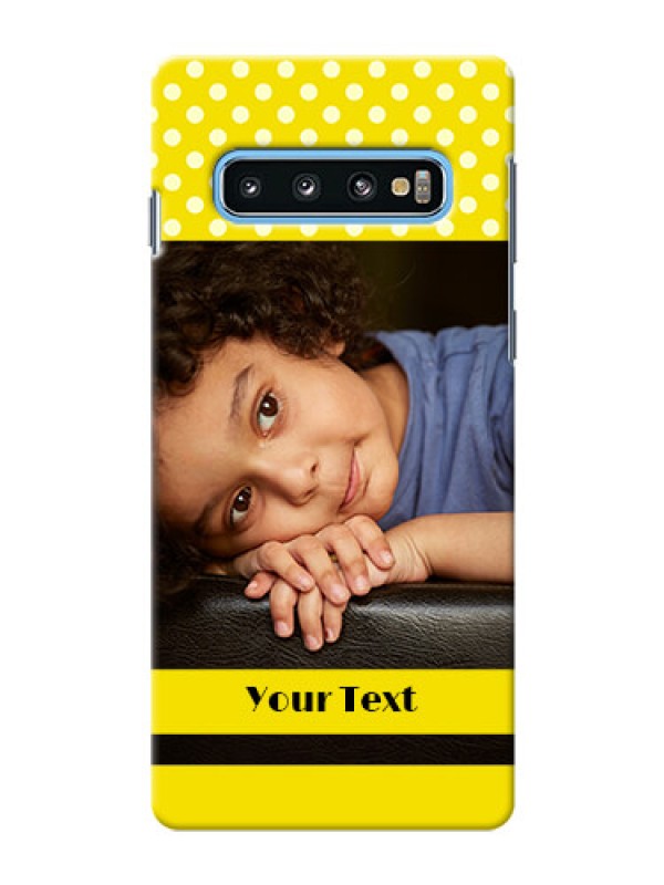 Custom Samsung Galaxy S10 Custom Mobile Covers: Bright Yellow Case Design
