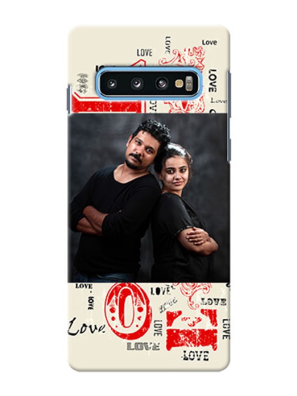 Custom Samsung Galaxy S10 mobile cases online: Trendy Love Design Case