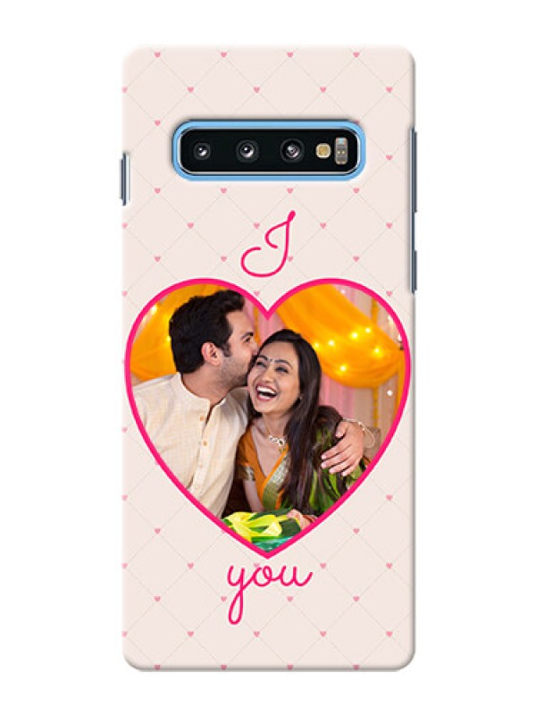 Custom Samsung Galaxy S10 Personalized Mobile Covers: Heart Shape Design