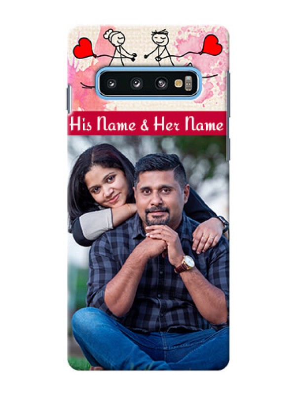Custom Samsung Galaxy S10 phone back covers: You and Me Case Design