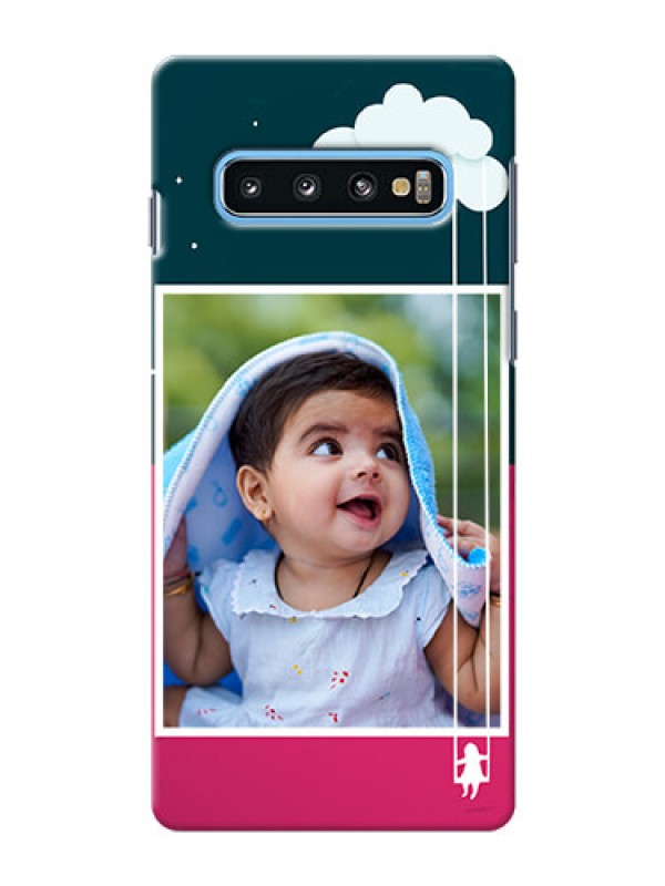 Custom Samsung Galaxy S10 custom phone covers: Cute Girl with Cloud Design
