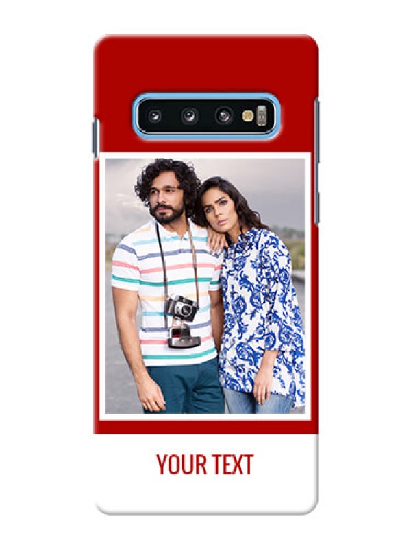 Custom Samsung Galaxy S10 mobile phone covers: Simple Red Color Design
