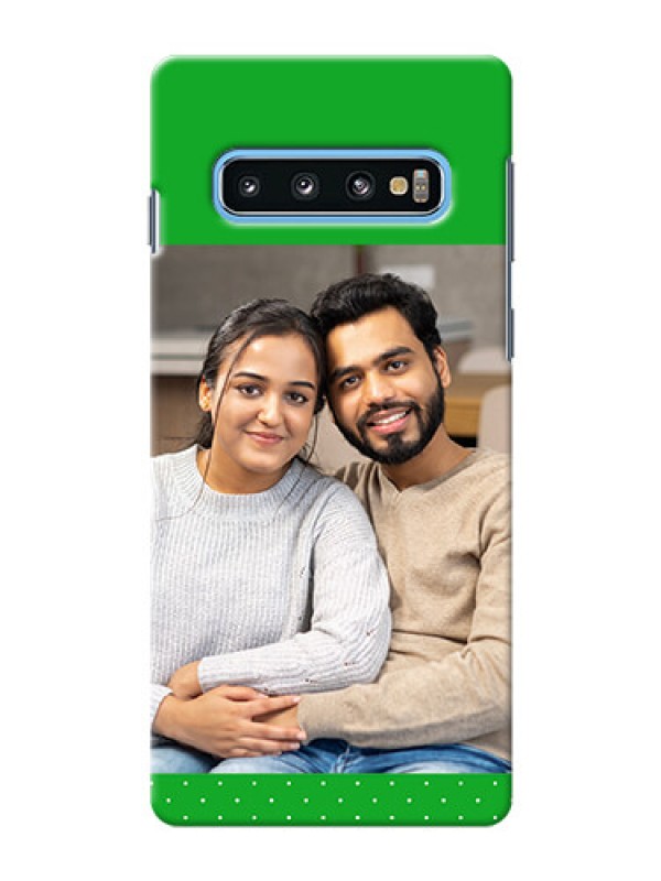 Custom Samsung Galaxy S10 Personalised mobile covers: Green Pattern Design