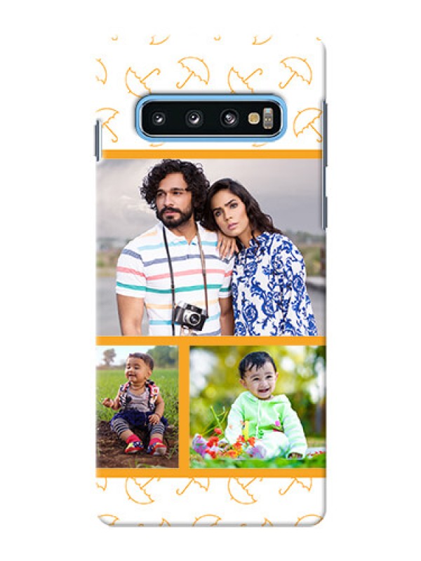 Custom Samsung Galaxy S10 Personalised Phone Cases: Yellow Pattern Design