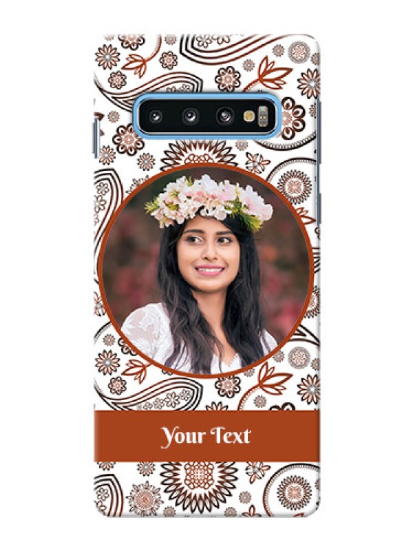 Custom Samsung Galaxy S10 phone cases online: Abstract Floral Design 