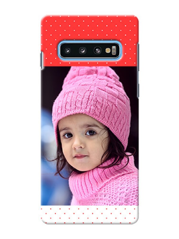 Custom Samsung Galaxy S10 personalised phone covers: Red Pattern Design