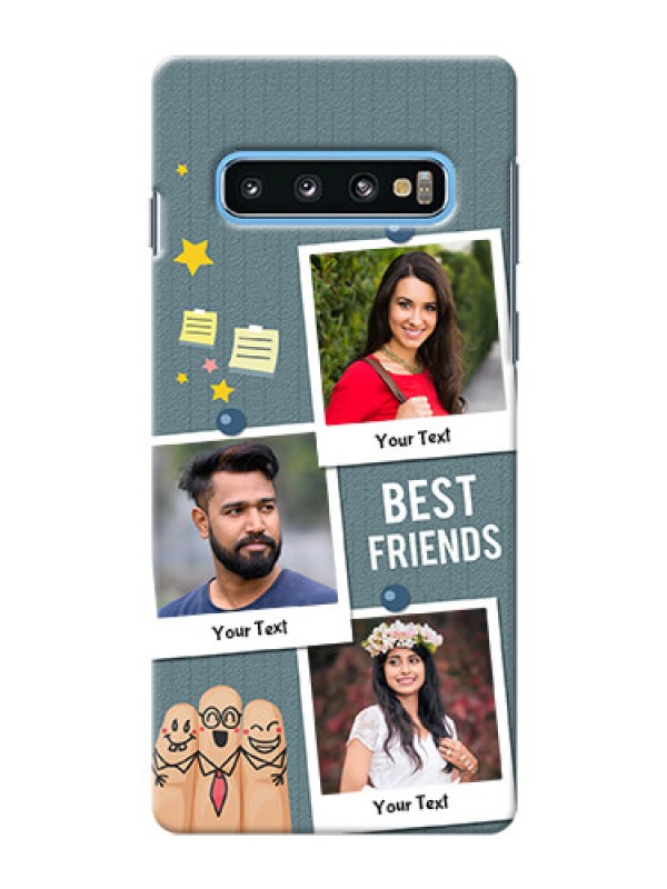 Custom Samsung Galaxy S10 Mobile Cases: Sticky Frames and Friendship Design