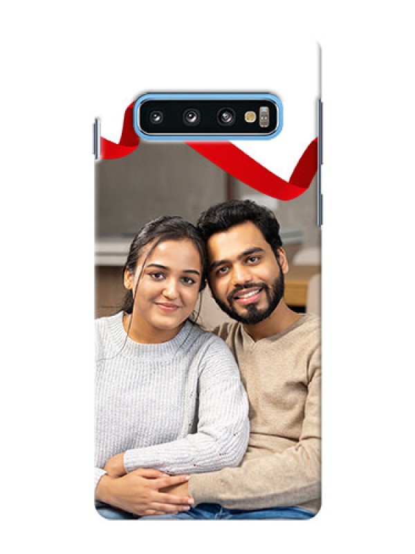 Custom Samsung Galaxy S10 custom phone cases: Red Ribbon Frame Design