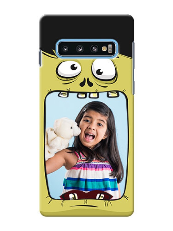 Custom Samsung Galaxy S10 Mobile Covers: Cartoon monster back case Design