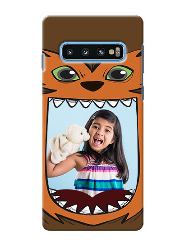 Custom Samsung Galaxy S10 Phone Covers: Owl Monster Back Case Design