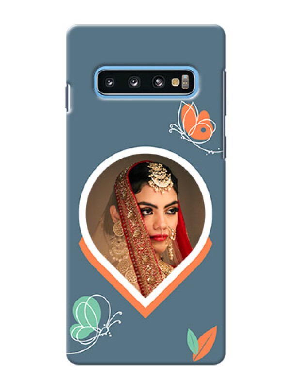 Custom Galaxy S10 Custom Mobile Case with Droplet Butterflies Design