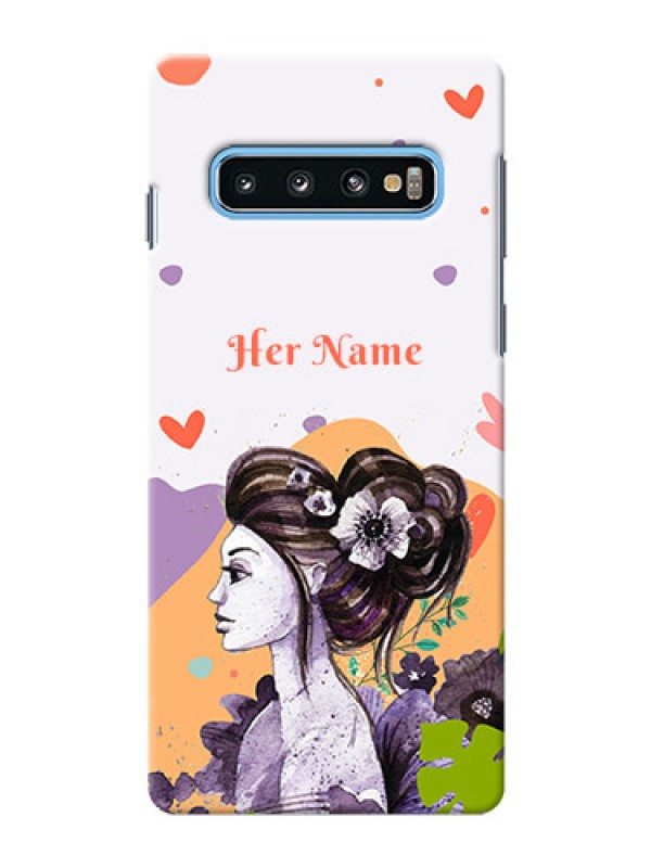 Custom Galaxy S10 Custom Mobile Case with Woman And Nature Design