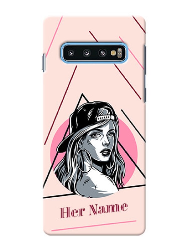 Custom Galaxy S10 Custom Phone Cases: Rockstar Girl Design