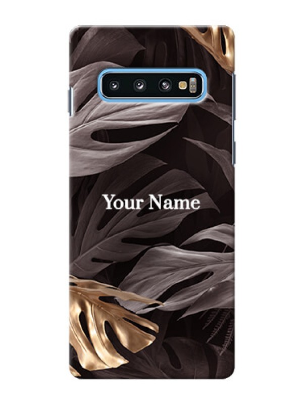 Custom Galaxy S10 Mobile Back Covers: Wild Leaves digital paint Design