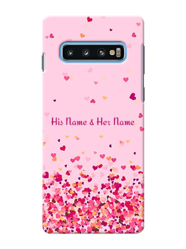Custom Galaxy S10 Phone Back Covers: Floating Hearts Design