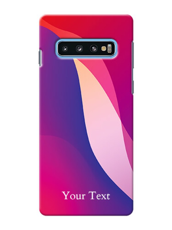 Custom Galaxy S10 Mobile Back Covers: Digital abstract Overlap Design